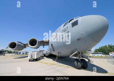 Boeing C-17 Globemaster III der U.S. Airforce, 22.06.2005. ILA Internationale Luft- und Raumfahrtausstellung Berlin, Schönefeld, Brandenburg, Deutschl Stockfoto