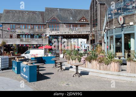 Blick auf Discovery Quay, Falmouth Stockfoto