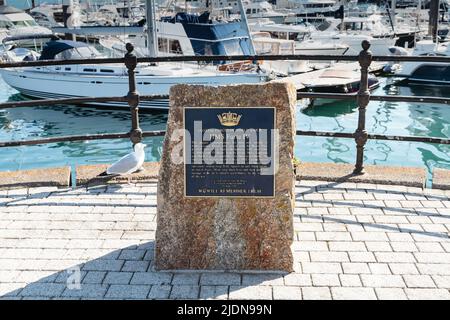 Blick auf Discovery Quay, Falmouth Stockfoto