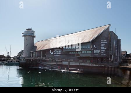 Blick auf das National Maritime Museum, Discovery Quay, Falmouth Stockfoto