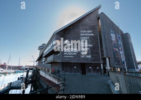 Blick auf das National Maritime Museum, Discovery Quay, Falmouth Stockfoto