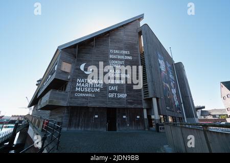 Blick auf das National Maritime Museum, Discovery Quay, Falmouth Stockfoto