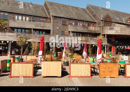 Blick auf Discovery Quay, Falmouth Stockfoto