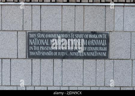 Blick auf das National Maritime Museum, Discovery Quay, Falmouth Stockfoto