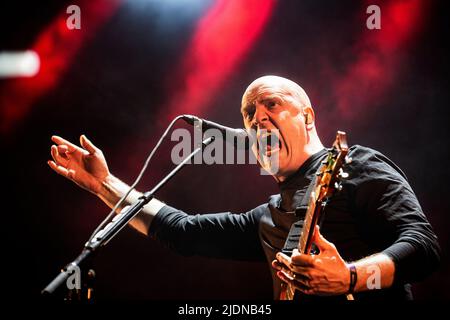 Kopenhagen, Dänemark. 17., Juni 2022. Der kanadische Sänger, Songwriter und Musiker Devin Townsend führt ein Live-Konzert des dänischen Heavy Metal Festivals Copenhell 2022 in Kopenhagen auf. (Foto: Gonzales Photo - Christian Hjorth). Stockfoto