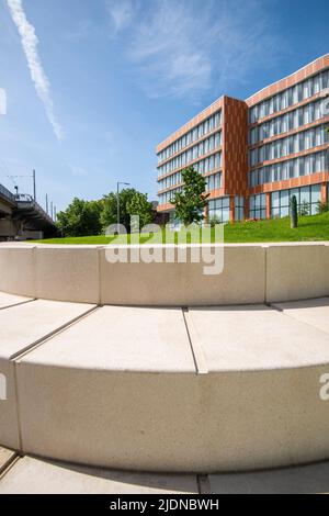 Der neue Broad Marsh Car Park und öffentliche Parkplätze auf der Südseite von Nottingham City, Nottinghamshire, England Stockfoto