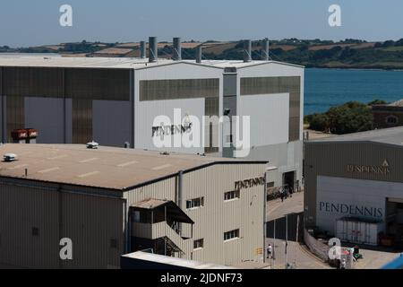 Pendennis Shipyard, Falmouth Stockfoto