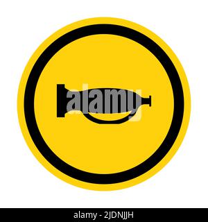 Verwenden Sie Den Ton Nicht, Verwenden Sie Das Horn-Zeichen-Isolat Auf Weißem Hintergrund Nicht, Vektorgrafik Stock Vektor