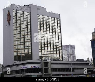 Kiew, Ukraine 28. November 2020: Hotel 'Lybid' in der Stadt Kiew Stockfoto