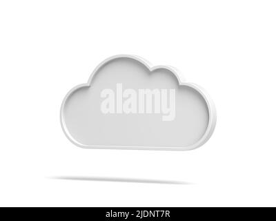 Cloud-Computing. Cloud-Speicher. Isoliert auf weißem Hintergrund. Stockfoto