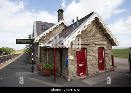 Kirkby Stephen Bahnhof Yorkshire Dales England Großbritannien Stockfoto