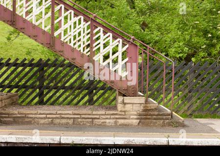 Kirkby Stephen Bahnhof Yorkshire Dales England Großbritannien Stockfoto