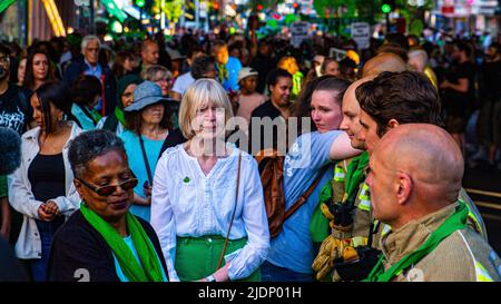 London, Vereinigtes Königreich - Juni 14. 2023: 5. Jahrestag des Grenfell Vigil in West London. Stockfoto