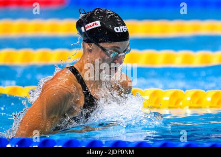 FANGIO Franca ITA200m Breaststroke Frauen Halbfinale Schwimmen FINA 19. World Championships Budapest 2022 Budapest, Duna Arena 22/06/22 Foto Giorgio Scala / Deepbluemedia / Insidefoto Stockfoto