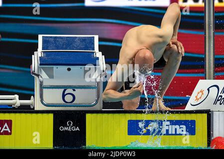 Budapest, Ungarn. 22.. Juni 2022. MATTSSON Matti FIN200m Breaststroke Men Halbfinale Schwimmen FINA 19. World Championships Budapest 2022 Budapest, Duna Arena 22/06/22 Foto Andrea Staccioli/Deepbluemedia/Insidefoto Kredit: Insidefoto srl/Alamy Live News Stockfoto