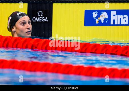 Budapest, Ungarn. 22.. Juni 2022. FANGIO Franca ITA200m Breaststroke Frauen heizt Schwimmen FINA 19. World Championships Budapest 2022 Budapest, Duna Arena 22/06/22 Foto Giorgio Scala/Deepbluemedia/Insidefoto Kredit: Insidefoto srl/Alamy Live News Stockfoto