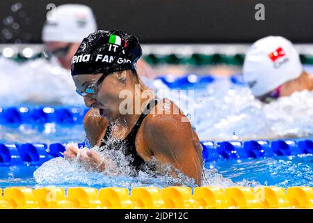 Budapest, Ungarn. 22.. Juni 2022. FANGIO Franca ITA200m Breaststroke Frauen heizt Schwimmen FINA 19. World Championships Budapest 2022 Budapest, Duna Arena 22/06/22 Foto Giorgio Scala/Deepbluemedia/Insidefoto Kredit: Insidefoto srl/Alamy Live News Stockfoto