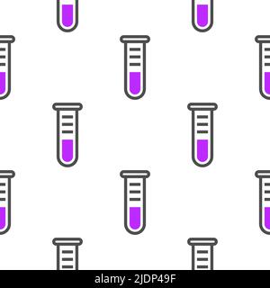 Laborbecher nahtlose Muster Wissenschaft, Chemie medizinischen Hintergrund Stock Vektor