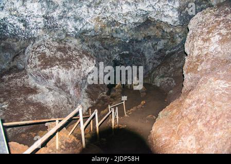 Lavaröhren auf der Insel Maui, Hawaii Stockfoto