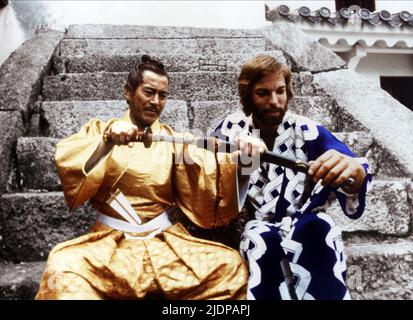 MIFUNE, CHAMBERLAIN, SHOGUN, 1980 Stockfoto