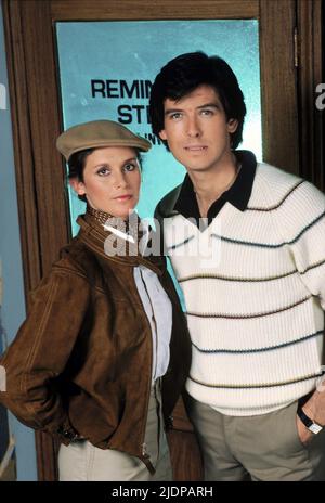 ZIMBALIST, BROSNAN, Remington Steele, 1982 Stockfoto