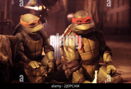 MICHELANGELO, RAPHAEL, TEENAGE MUTANT NINJA TURTLES, 1990 Stockfoto