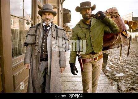 WALTZ, FOXX, DJANGO UNCHAINED, 2012, Stockfoto