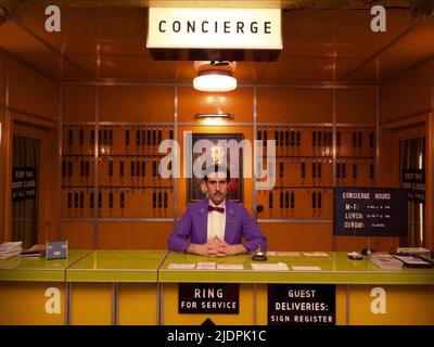 JASON SCHWARTZMAN, THE GRAND BUDAPEST HOTEL, 2014, Stockfoto