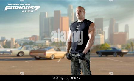 VIN DIESEL, SCHNELL UND WÜTEND 7, 2015, Stockfoto