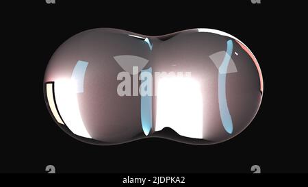 Metaballs Glas. Computer erzeugt 3D Rendering Stockfoto