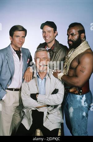 BENEDICT,SCHULTZ,),PEPPARD, DAS A-TEAM, 1984 Stockfoto