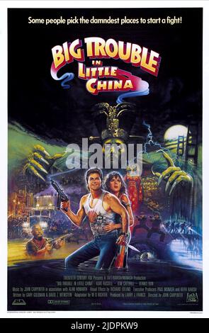 RUSSELL, POSTER, GROSSE SCHWIERIGKEITEN IN LITTLE CHINA, 1986 Stockfoto