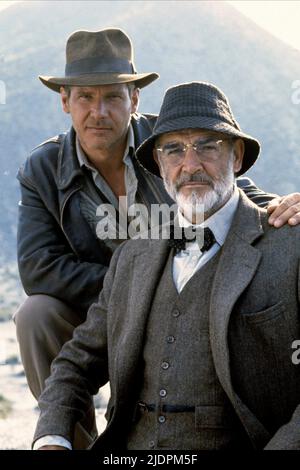 FORD, CONNERY, INDIANA JONES UND DER LETZTE KREUZZUG, 1989 Stockfoto