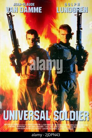 DAMME, Poster, Universal Soldier, 1992 Stockfoto