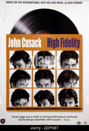 JOHN CUSACK FILM POSTER, High Fidelity, 2000 Stockfoto