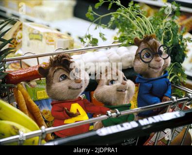 ALVIN, THEODORE, SIMON, ALVIN UND DIE CHIPMUNKS, 2007, Stockfoto