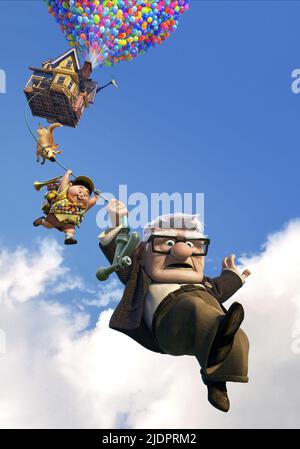 DUG,RUSSELL,FREDRICKSEN, UP, 2009, Stockfoto