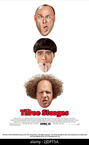 SASSO,DIAMANTOPOULOS,POSTER, DIE DREI STOOGES, 2012, Stockfoto