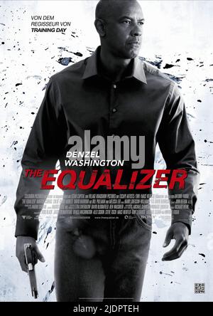 DENZEL WASHINGTON POSTER, THE EQUALIZER, 2014, Stockfoto