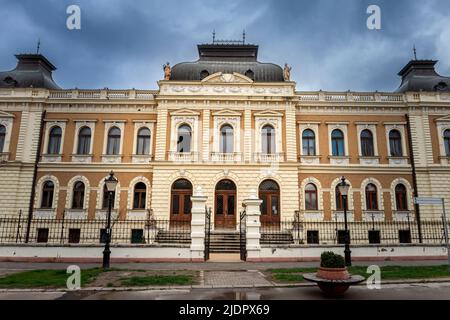 Bild des patrijarsijski dvor von Sremski karlovci. Das Patriarchat ist ein denkmalgeschütztes historisches Gebäude, das der Sitz des Patriarchats war Stockfoto