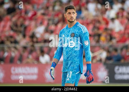 Toronto, Ontario, Kanada. 22.. Juni 2022. James Pantemis (41) in Aktion während des Canadian Championship-Spiels zwischen dem FC Toronto und CF Montreal. Das Spiel endete 4-0 für den FC Toronto. (Bild: © Angel Marchini/ZUMA Press Wire) Stockfoto