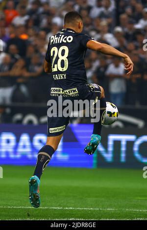 Sao Paulo, Brasilien. 23.. Juni 2022. SP - Sao Paulo - 06/22/2022 - 2022 BRAZILIAN CUP, CORINTHIANS X SANTOS - Kaiky Santos Spieler bei einem Spiel gegen Corinthians im Arena Corinthians Stadion für die Copa do Brasil 2022 Meisterschaft. Foto: Marcello Zambrana/AGIF/Sipa USA Quelle: SIPA USA/Alamy Live News Stockfoto