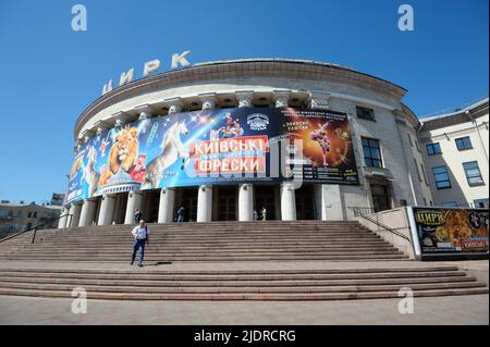 Gebäude des nationalen Circus der Ukraine. Juni 10, 2018. Kiew, Ukraine Stockfoto