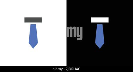 Einfaches und einzigartiges T-Krawatte Logo-Design Stock Vektor