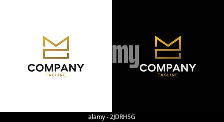 Modernes und elegantes Logo mit MC-Initialen Stock Vektor
