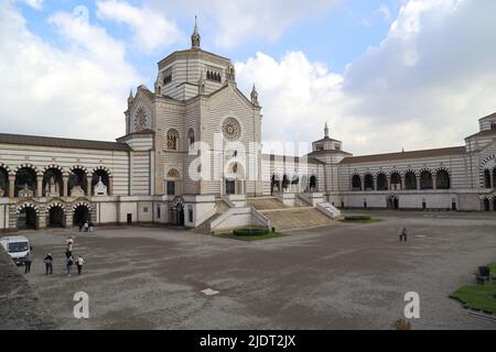 MAILAND, ITALIEN - 17. MAI 2018: Dies ist die Gedächtniskapelle auf dem Friedhof Monumental. Stockfoto