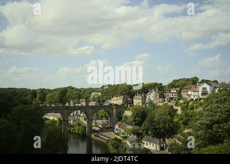 Fotos in und um Knaresborough Stockfoto