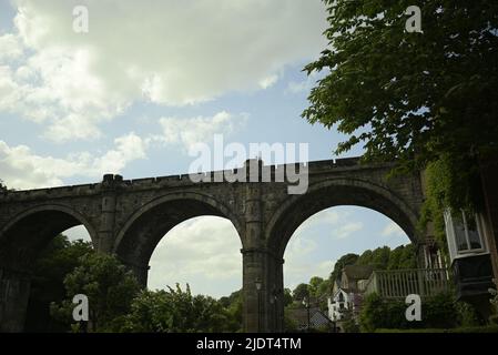 Fotos in und um Knaresborough Stockfoto