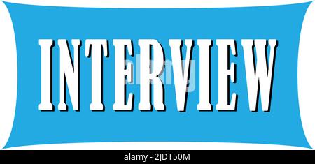 Interview Worttypografie oder Symbolvektordarstellung. Stock Vektor
