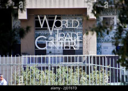 Marseille, Frankreich. 09.. Juni 2022. Blick auf das World Trade Center Marseille Provence. (Foto von Gerard Bottino/SOPA Images/Sipa USA) Quelle: SIPA USA/Alamy Live News Stockfoto